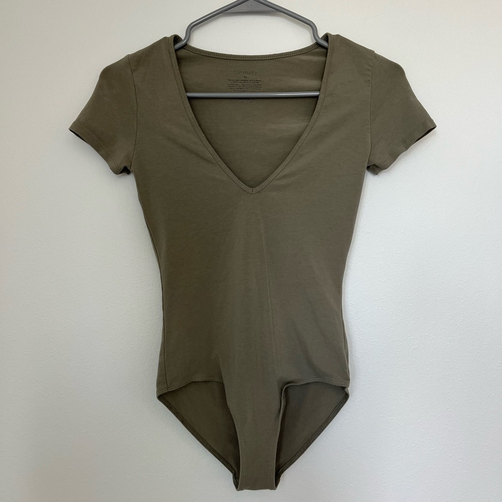 XS Community Olive Bodysuit from Aritzia